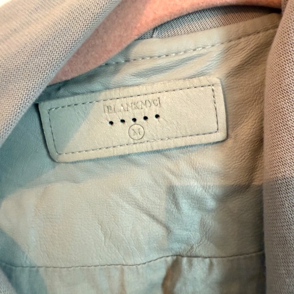 Blank NYC Gray Drapey Vegan Leather Moto Jacket Medium - Picture 4 of 6